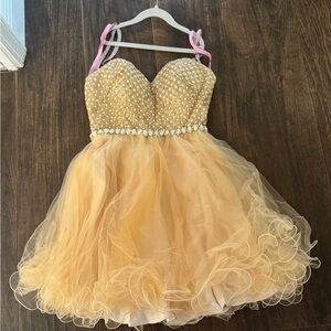 Blush prom by Alexia champagne color